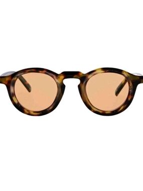 Tortoiseshell Round Sunglasses - Brown Lenses